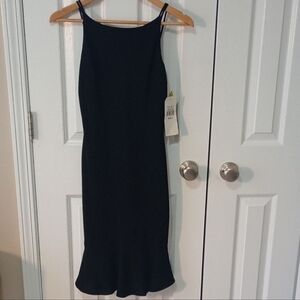 S.L. Fashions Black Midi Dress